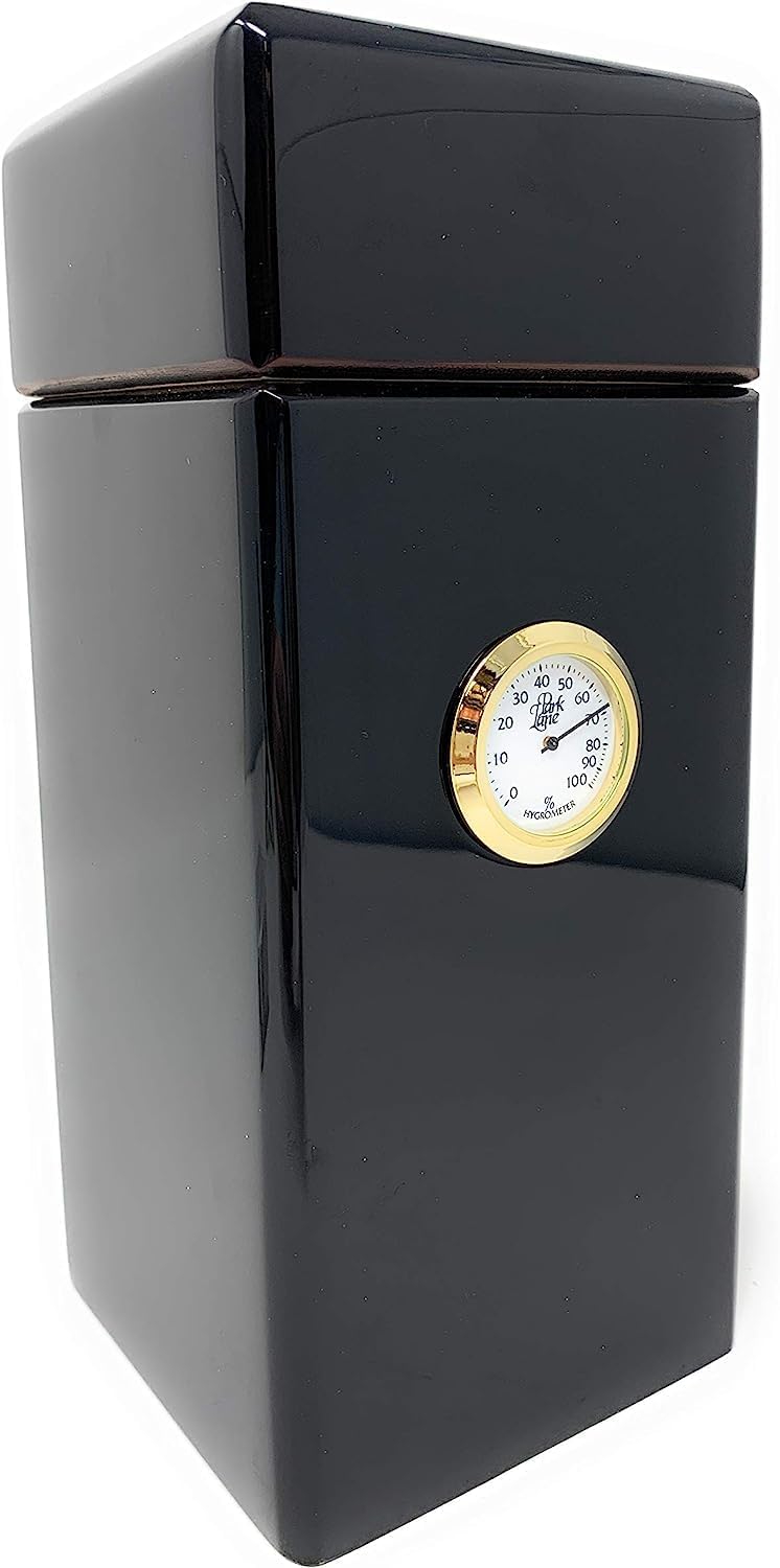 16 Cigar Vertical Design Humidor - Black - Blanco Cigar Company