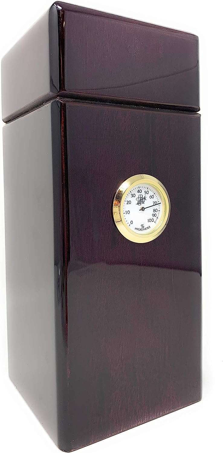 16 Cigar Vertical Design Humidor - Burgundy (Gloss)